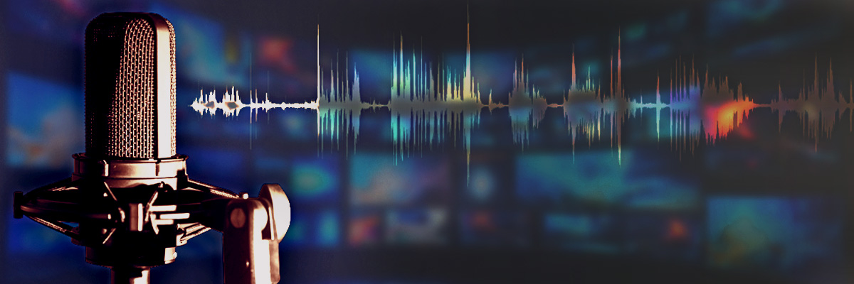 Professional studio microphone set against a backdrop of blurred media monitors and a glowing audio waveform, representing BeeZee Vision's public affairs, podcast engagements, and priority media routing. Alt Text (Spanish): Micrófono de estudio profesional frente a un fondo de monitores de medios difuminados y una onda de audio brillante, representando los asuntos públicos, participaciones en podcasts y enrutamiento prioritario de prensa de BeeZee Vision.